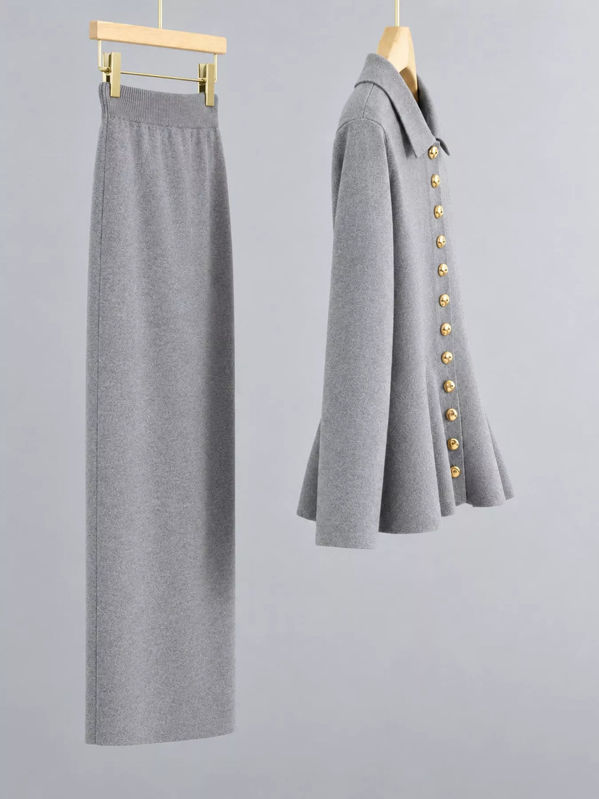 Cardigan and skirt set