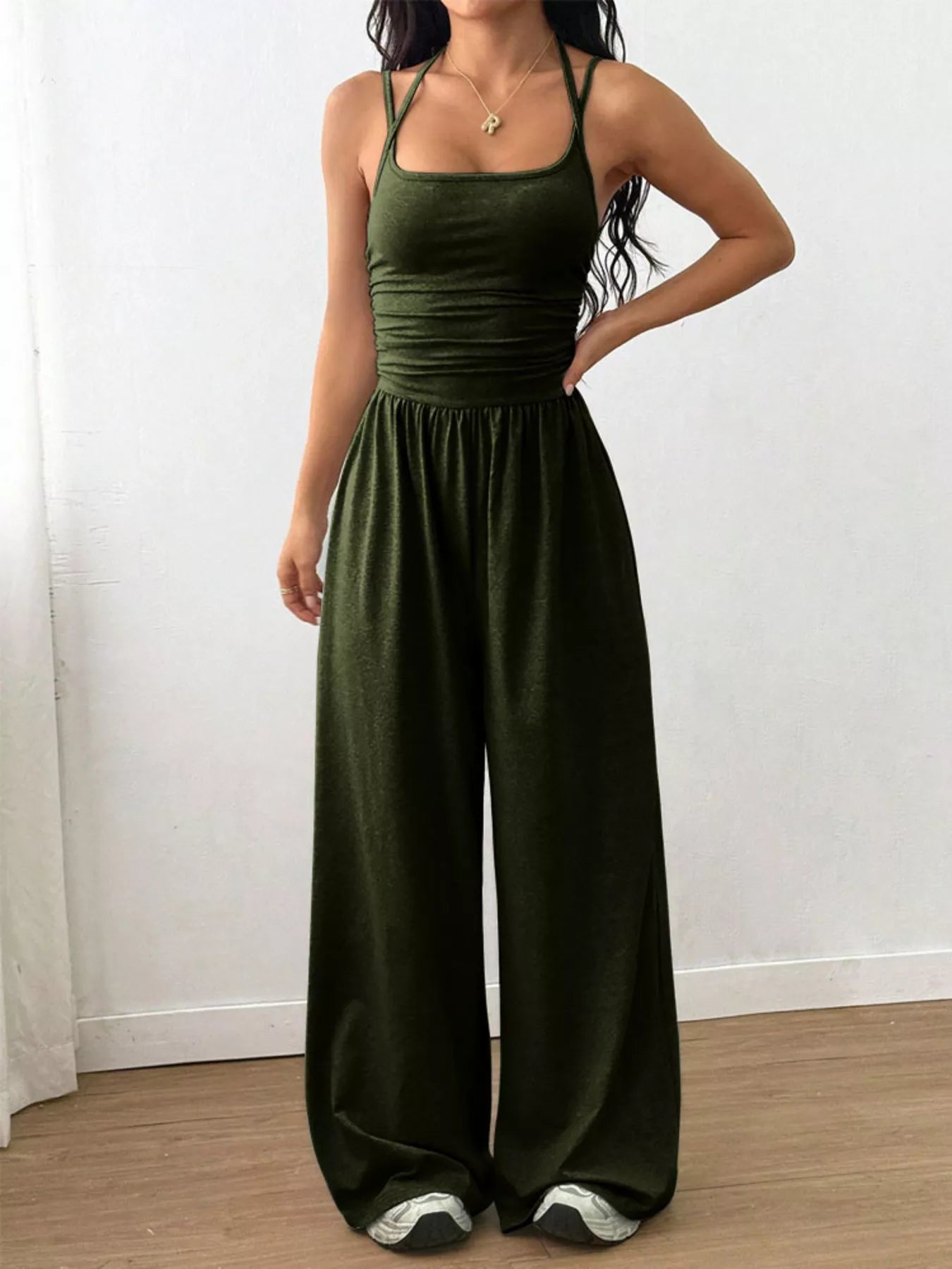 Trendsi Spaghetti Strap Wide-Leg Jumpsuit -