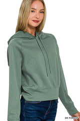 Trendsi Zenana Drawstring Scuba Hoodie -