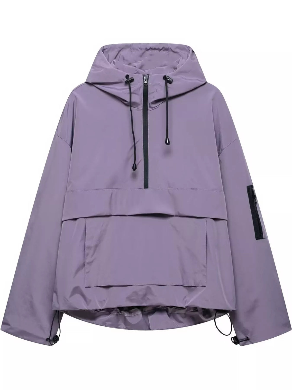 Half-Zip Hooded Anorak Jacket — garment front