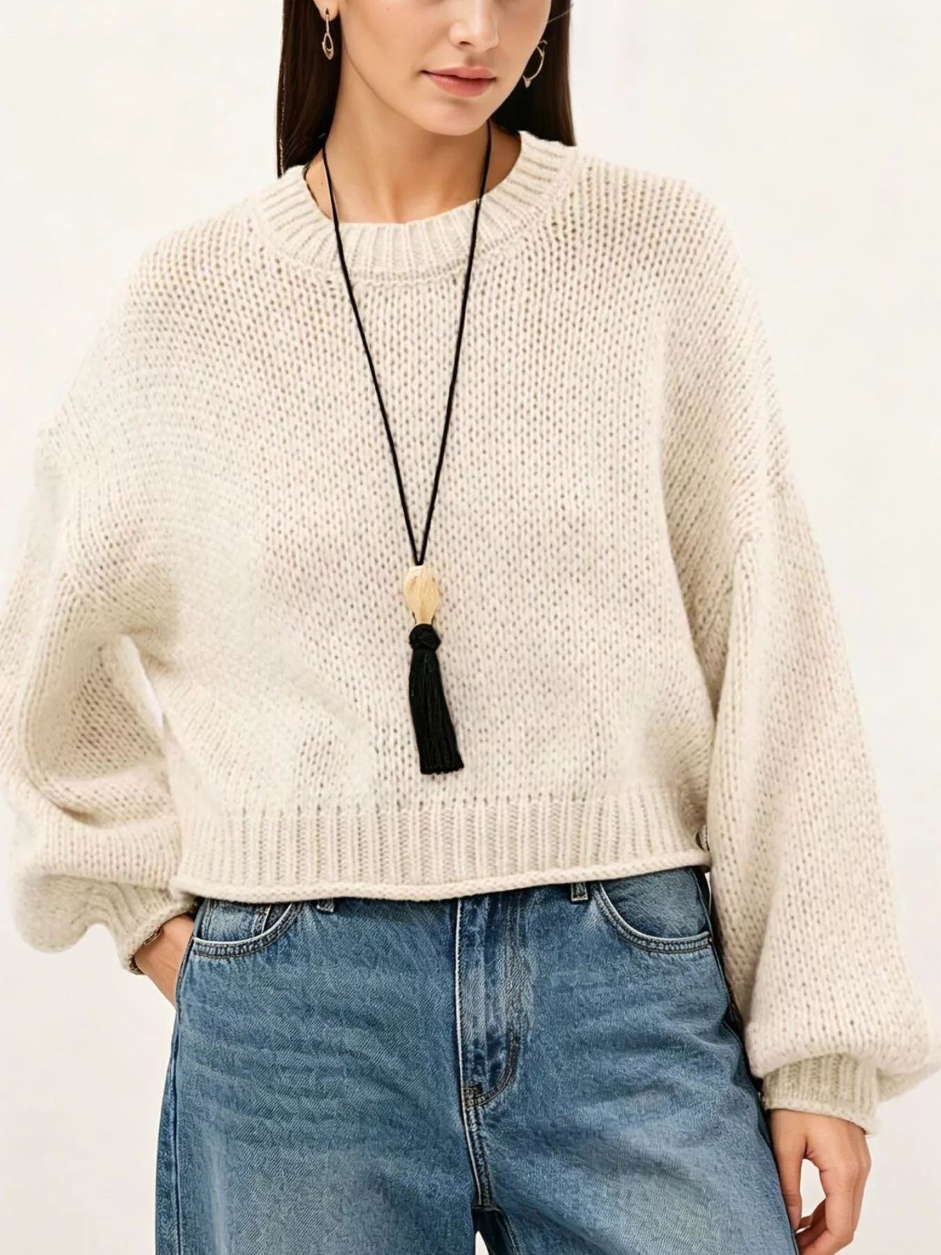 Trendsi Oversized Chunky Knit Sweater -