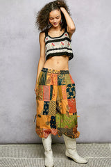 Trendsi POL Floral Embroidered Cropped Crochet Cami with Scalloped Hem -