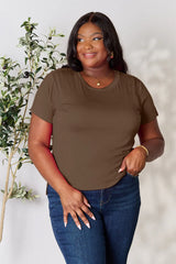 Trendsi Basic Bae Full Size Round Neck Short Sleeve T-Shirt Plus Size -