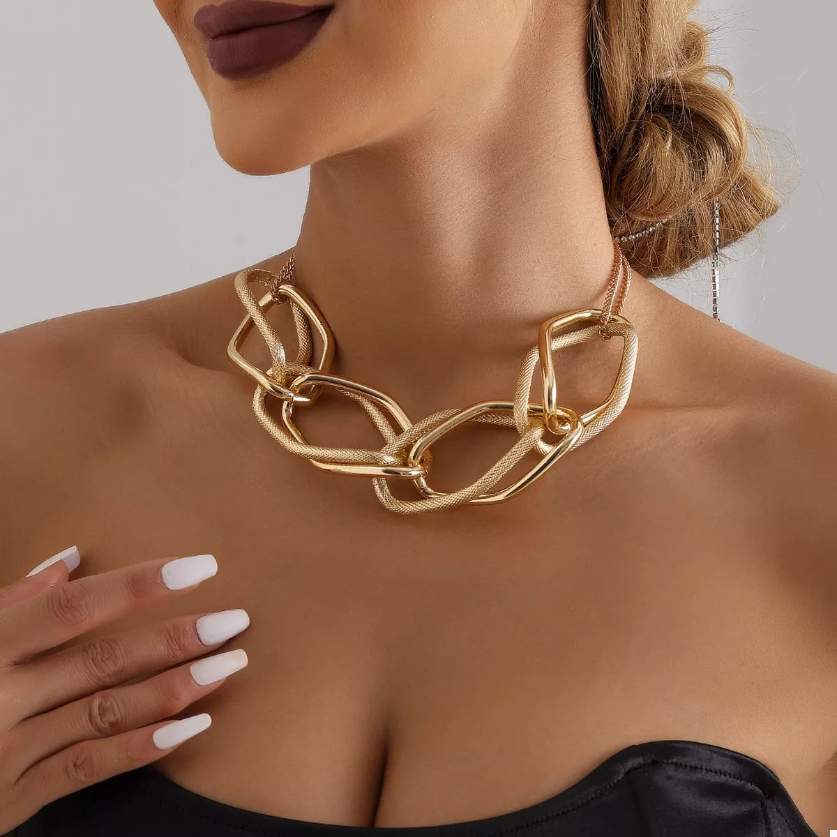 Trendsi 18K Gold-Plated Chain Necklace -