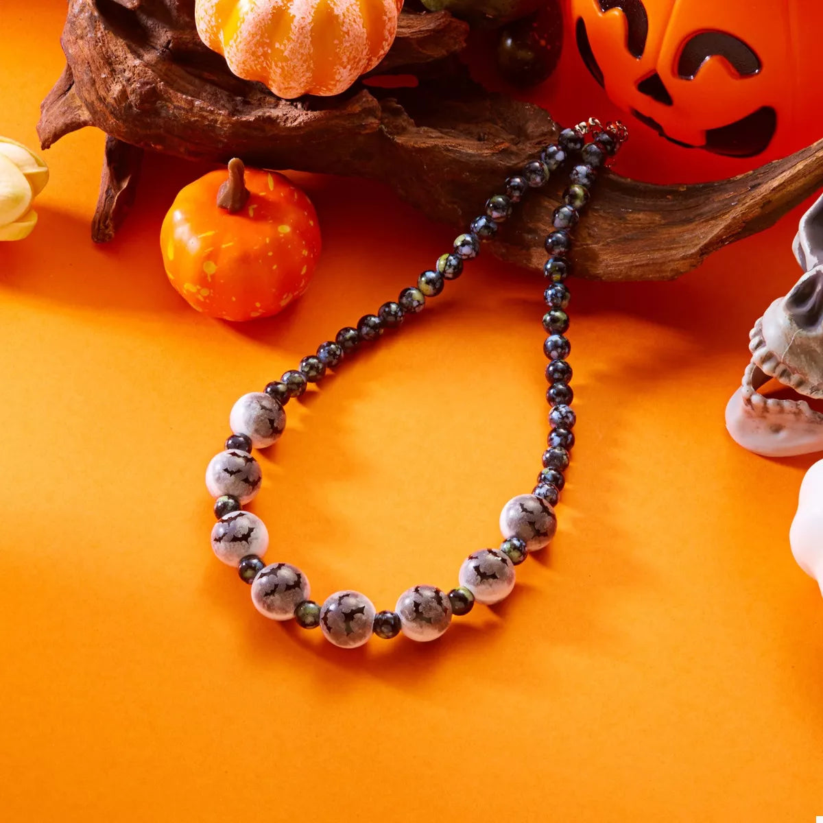 Trendsi Halloween Beaded Necklace and Bracelet Set -