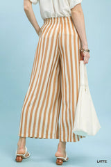 Trendsi Umgee Vertical Stripe Wide Leg Pants -