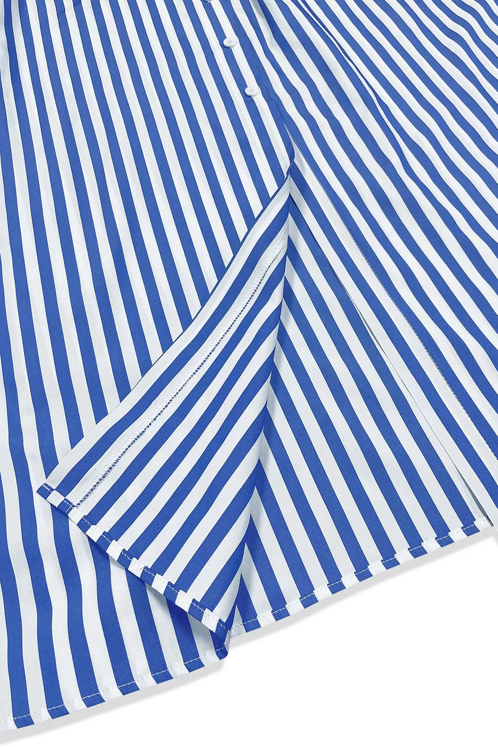 Trendsi Striped Long Sleeve Maxi Shirt Dress -