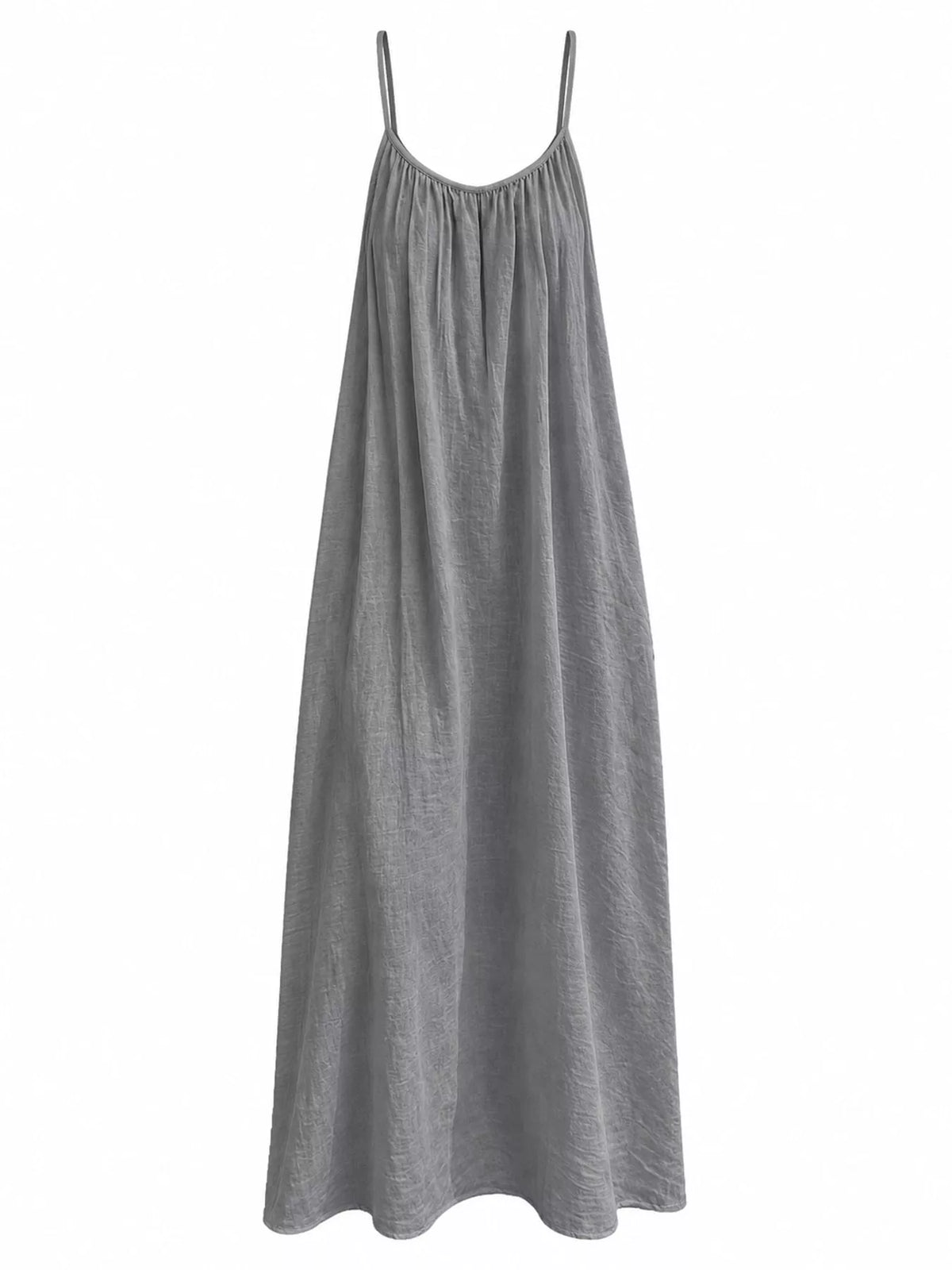 Backless Spaghetti Strap Maxi Dress — garment front