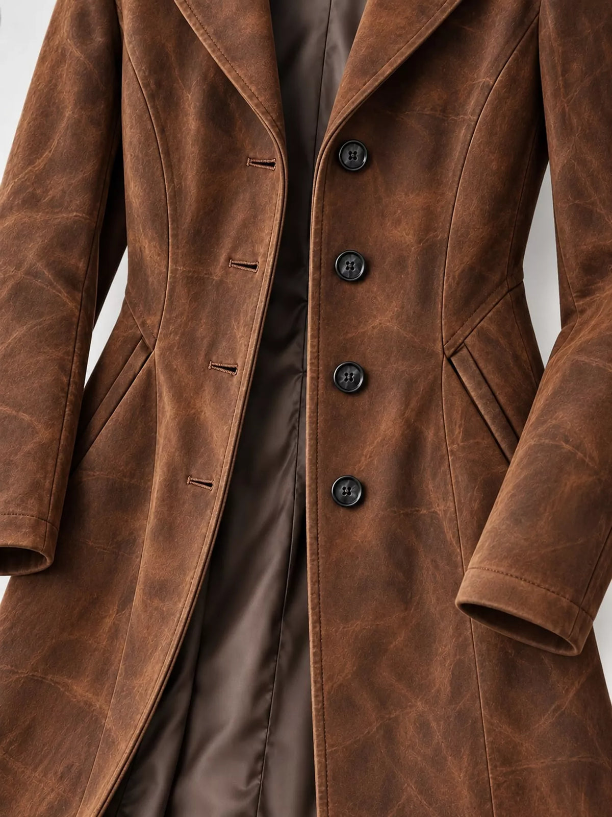 Collared long sleeve jacket, construction and design details