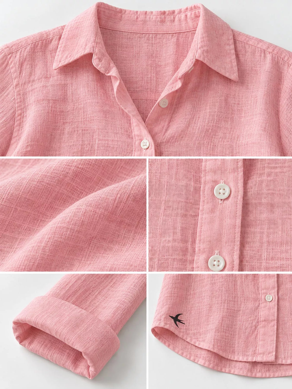 Button-Down Long Sleeve Shirt — garment construction details