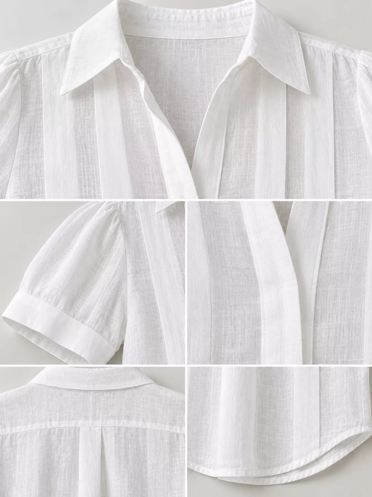 White button up short sleeve shirt