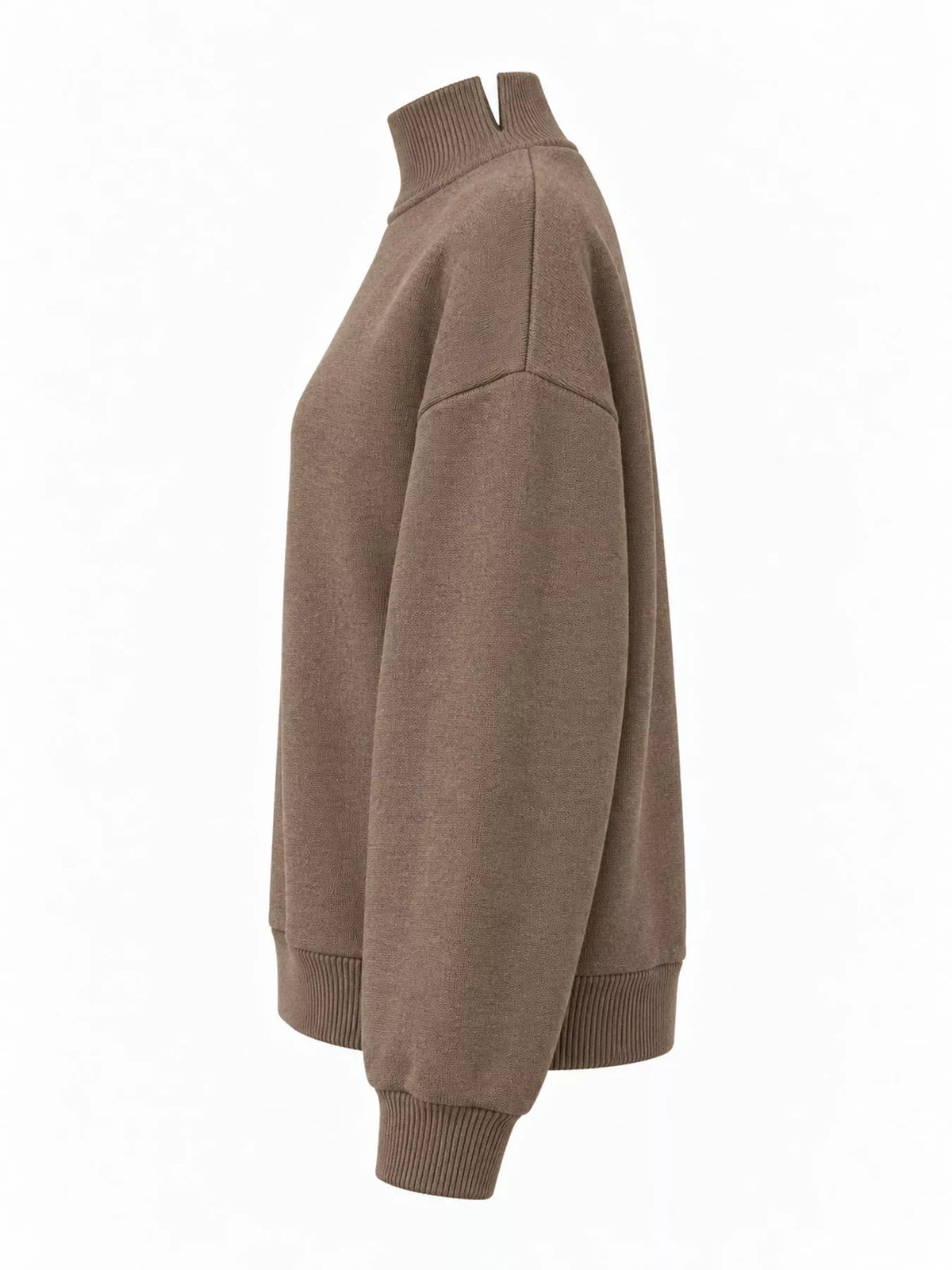 Oversized sweatshirt, taupe side