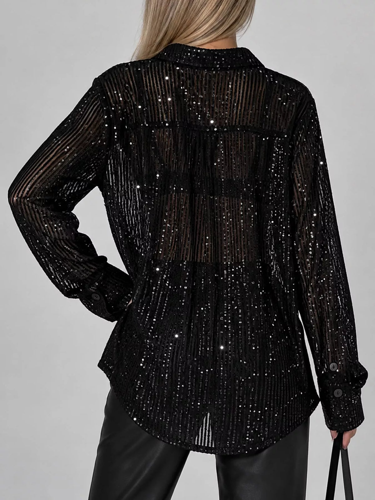 Sequin shirt, black back