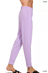 Trendsi Zenana Scuba Mock Neck Sweatshirt and Joggers Set -