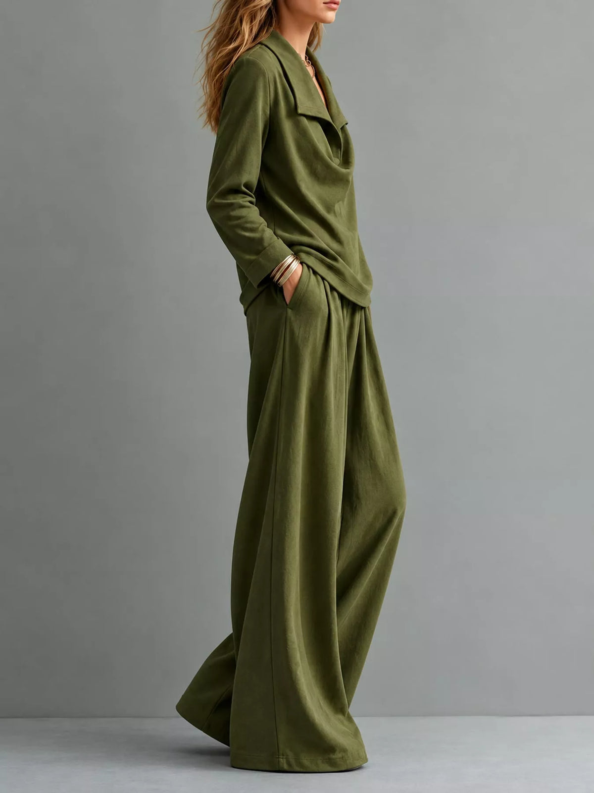 Top and Wide-Leg Pants Set — side view