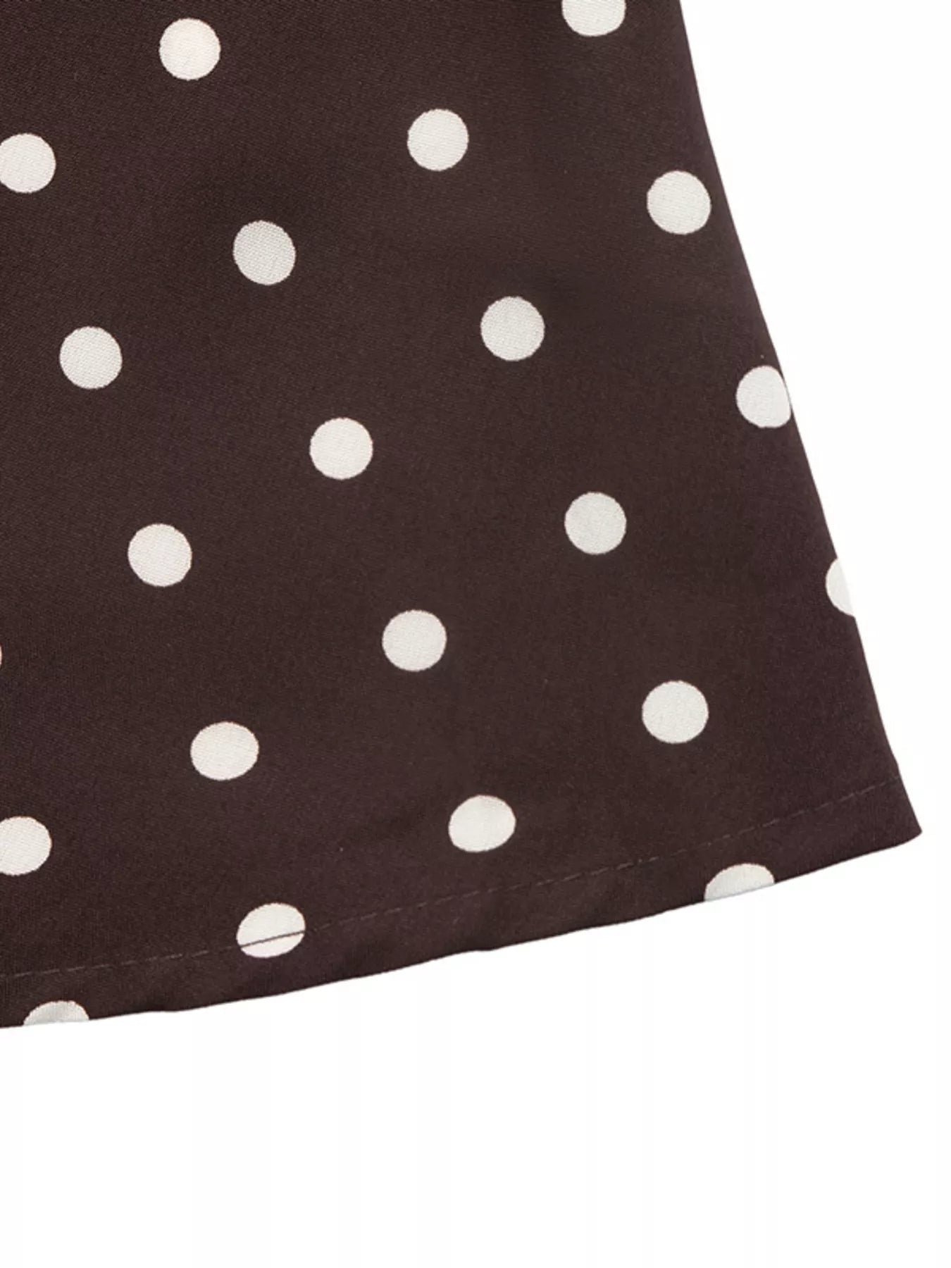 Trendsi Polka Dot Square Neck Long Sleeve Maxi Dress -