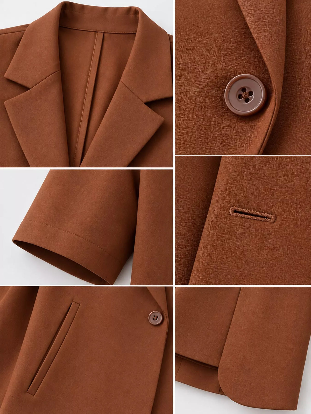 Collared short sleeve blazer, construction and design details