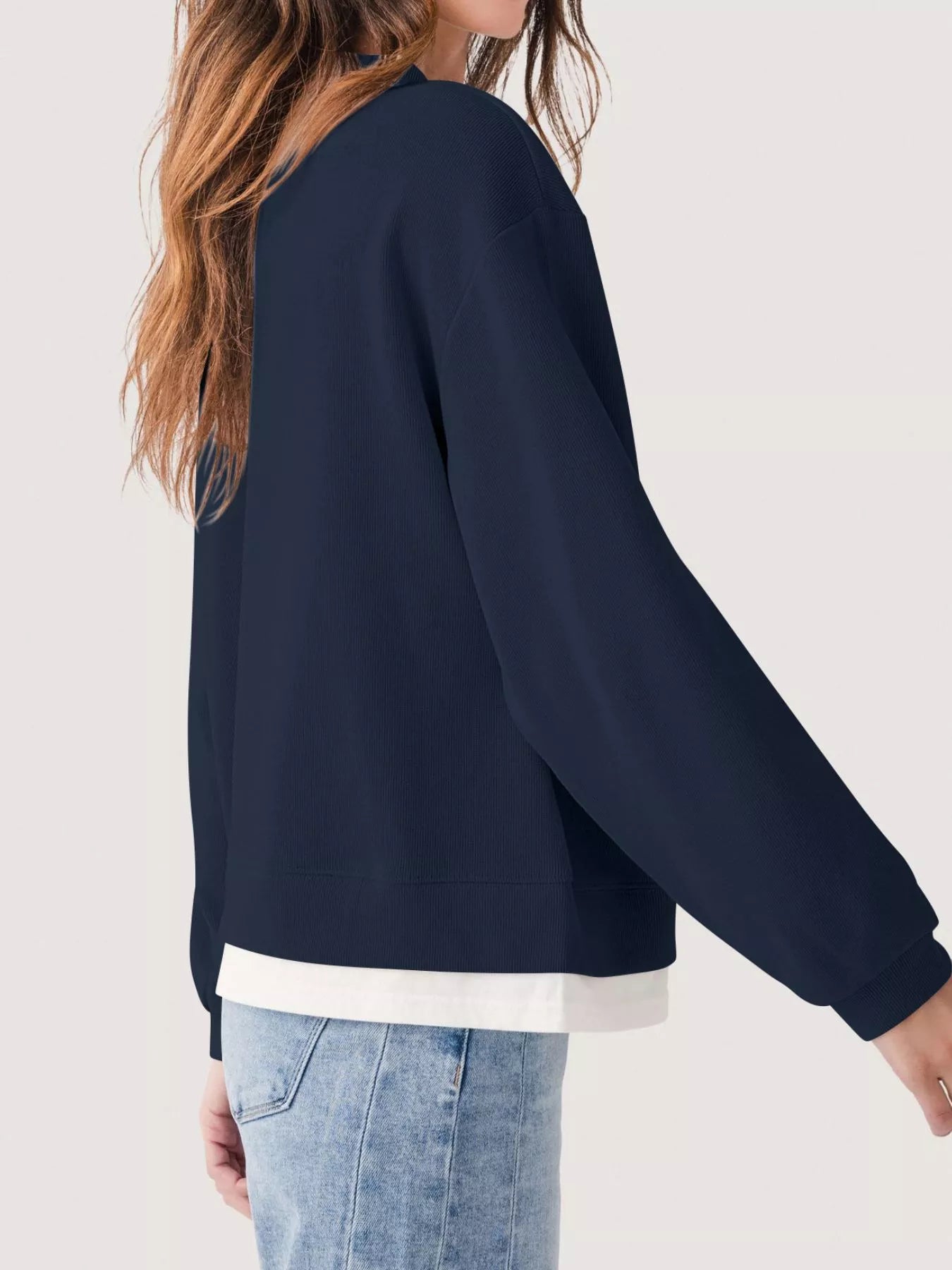 Trendsi Oversized Crew Neck Sweatshirt -