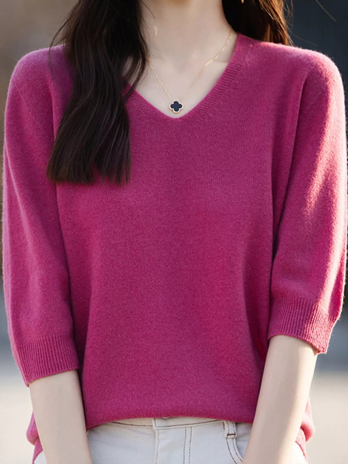 Short-sleeve sweater