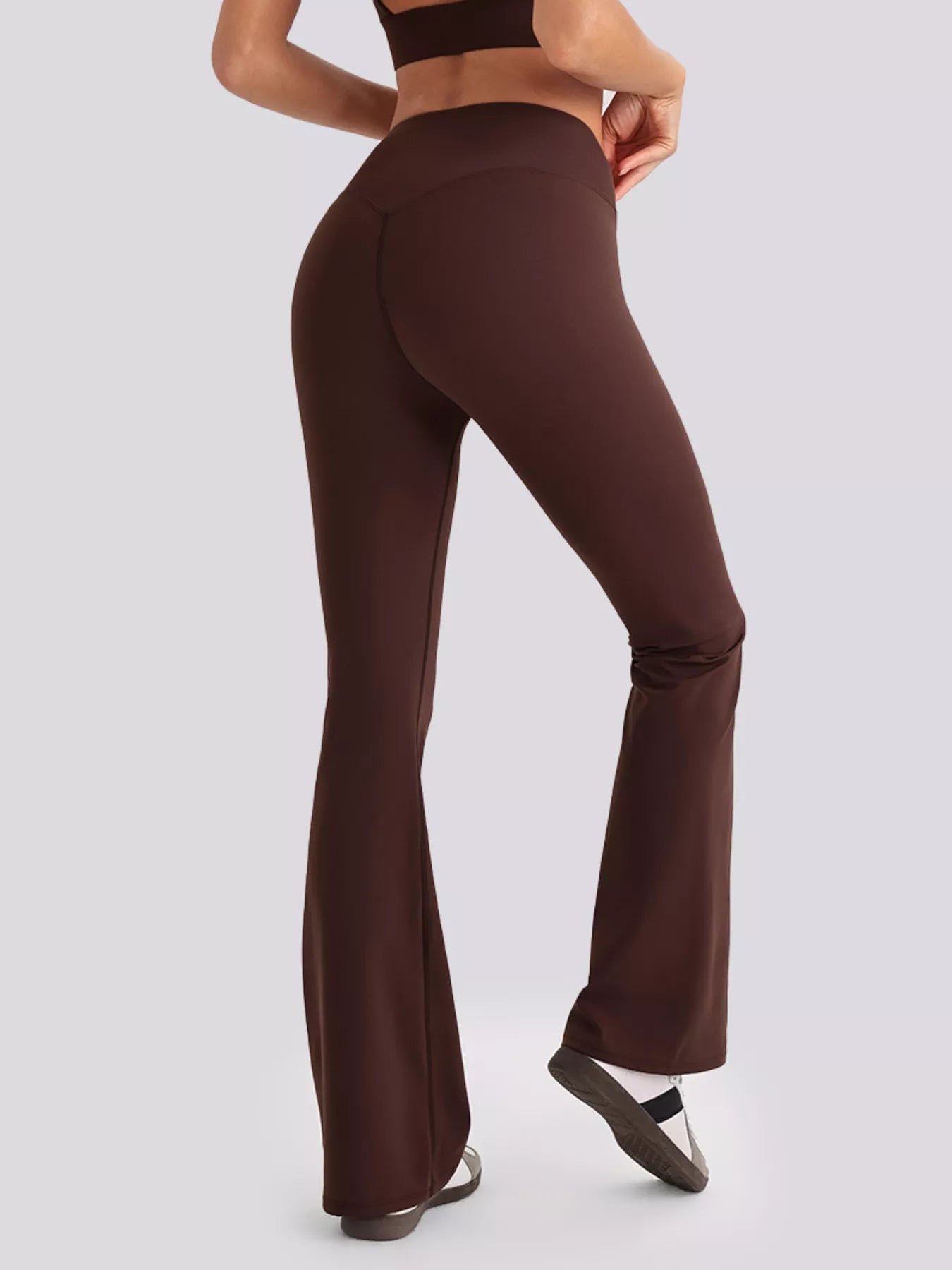 Trendsi Seamless Criss-Cross V-Neck Tank and Leggings Active Set -