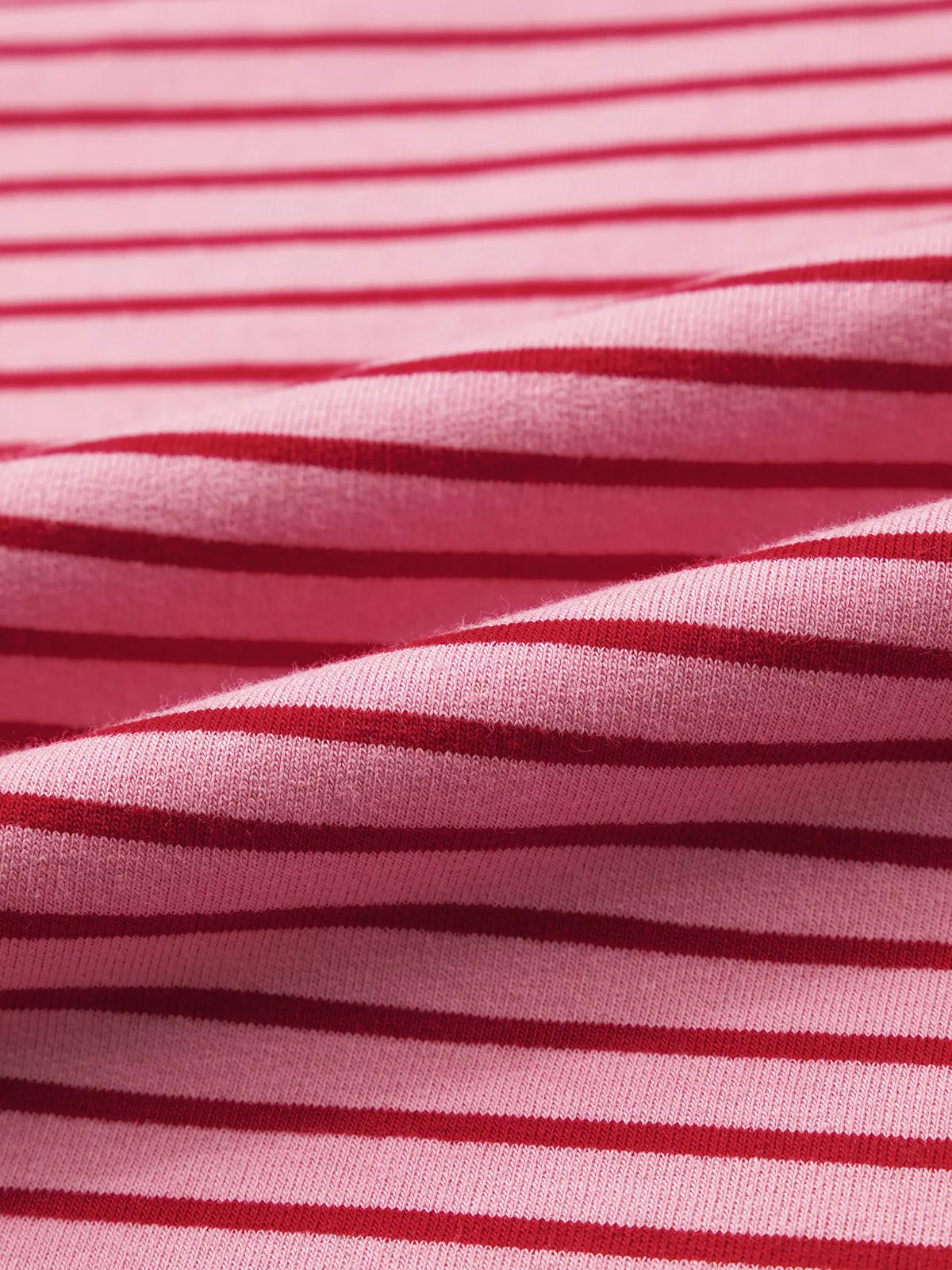 Knit fabric on pink and red striped striped color-block mock neck sweatshirt
