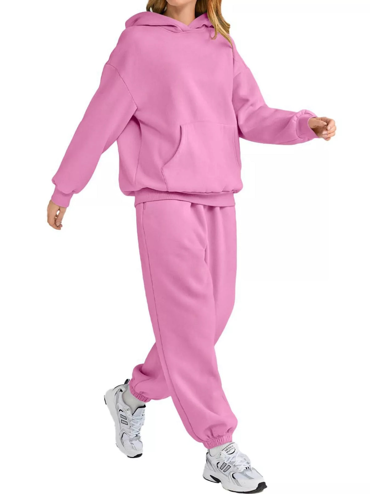 Kangaroo Pocket Hoodie and Joggers Set — front view