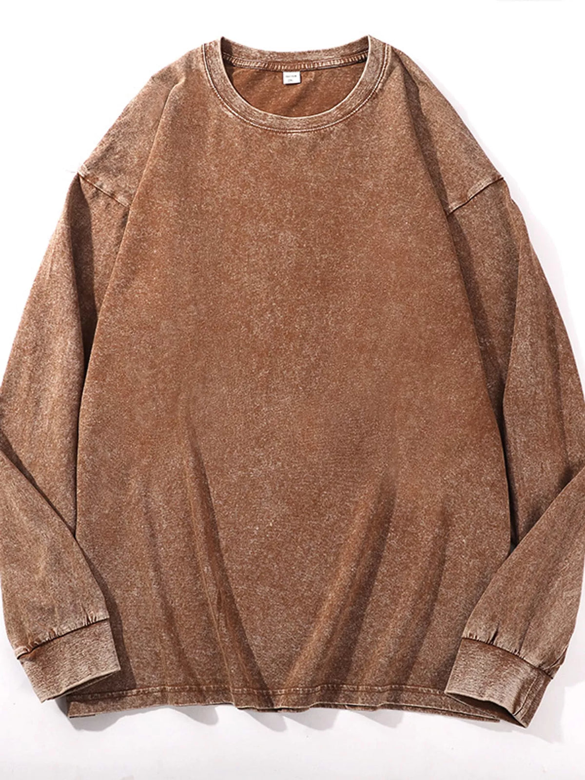 Washed Oversized Long Sleeve T-Shirt — garment front