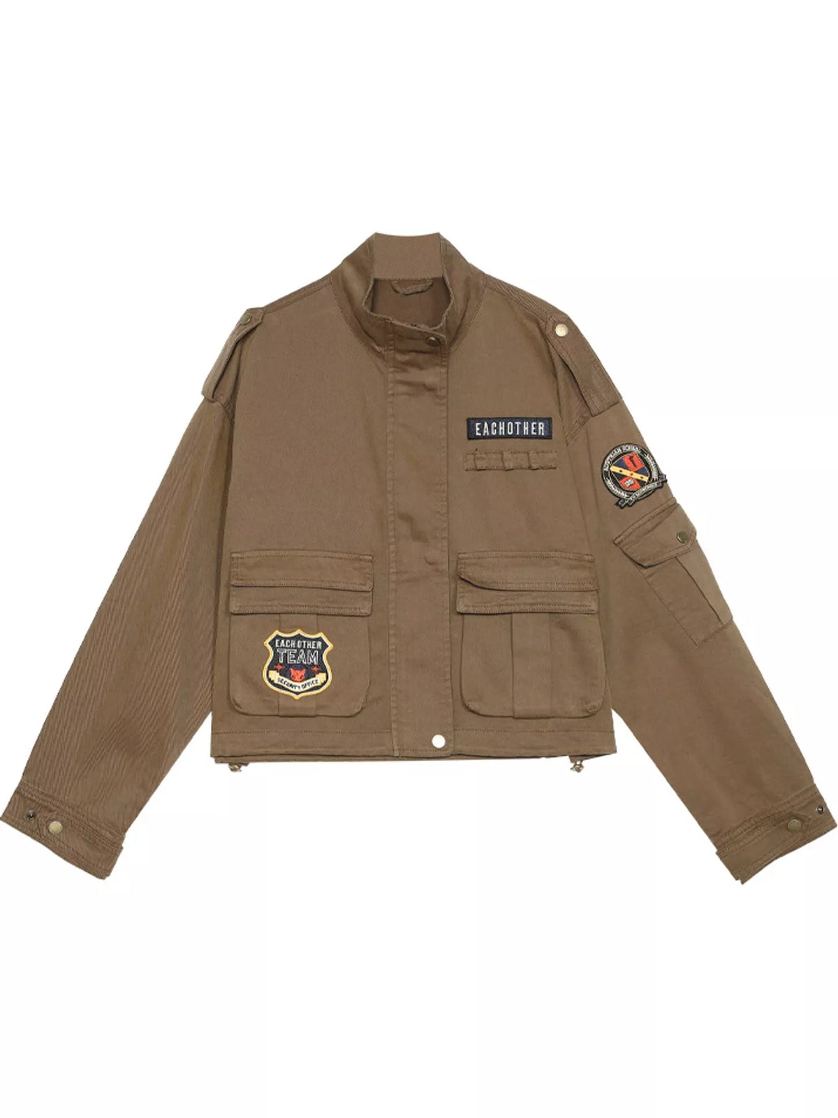 Multi Pockets Zip-Up Jacket — garment front