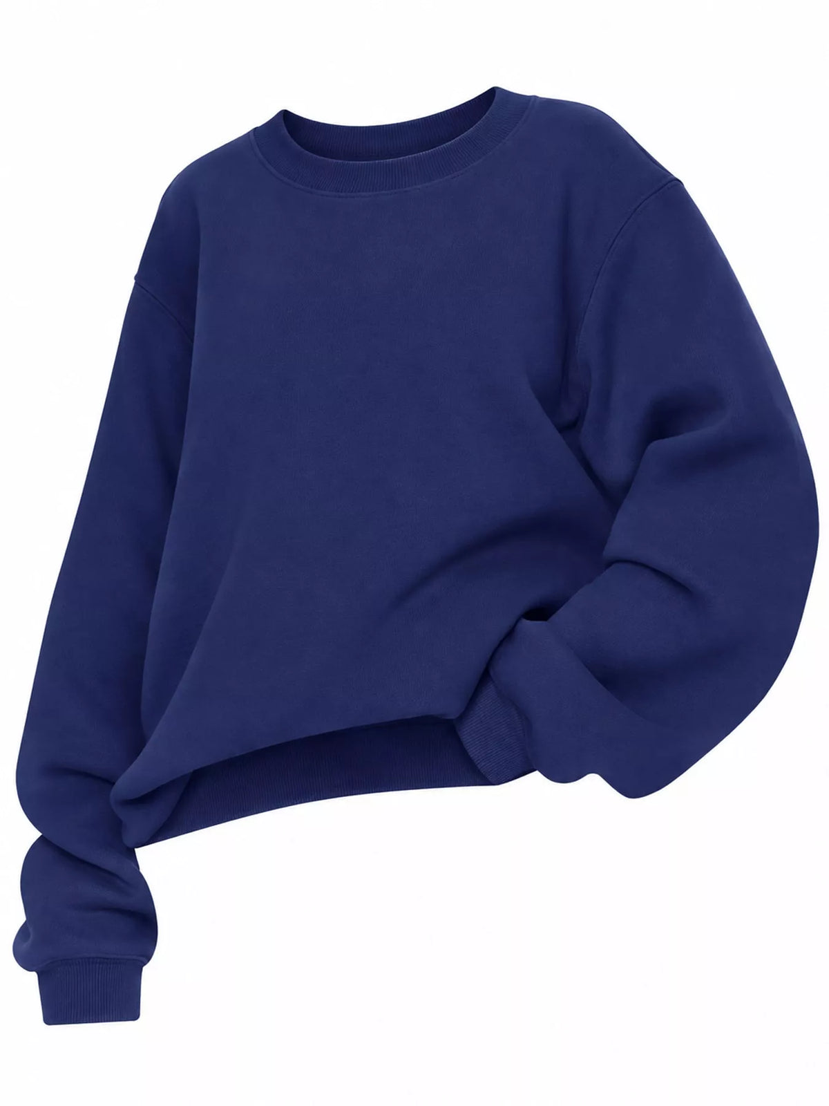 Pullover sweatshirt, navy flat front