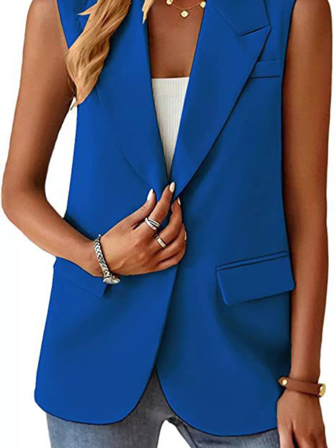 Trendsi One Button Blazer Vest -