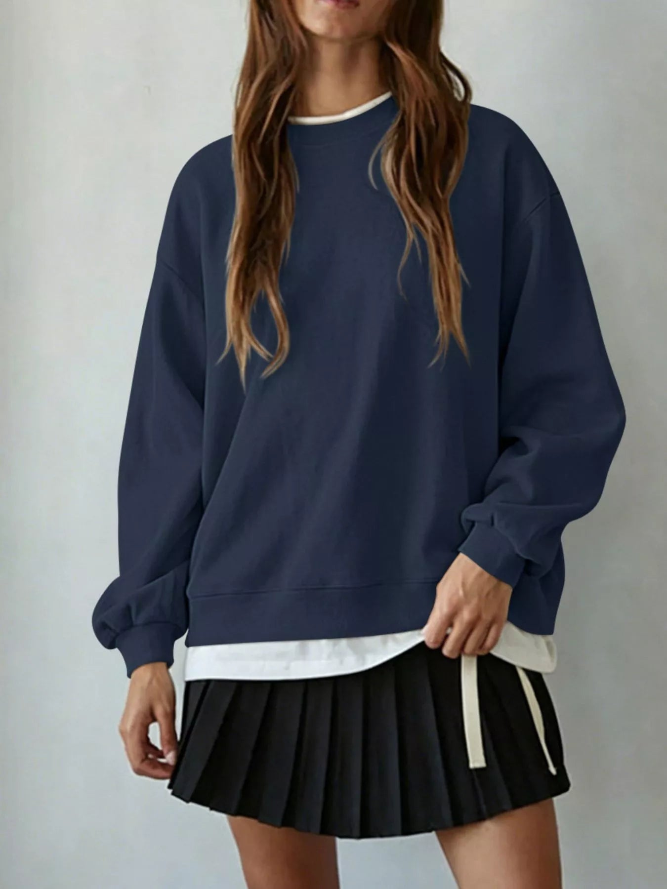 Trendsi Oversized Crew Neck Sweatshirt -