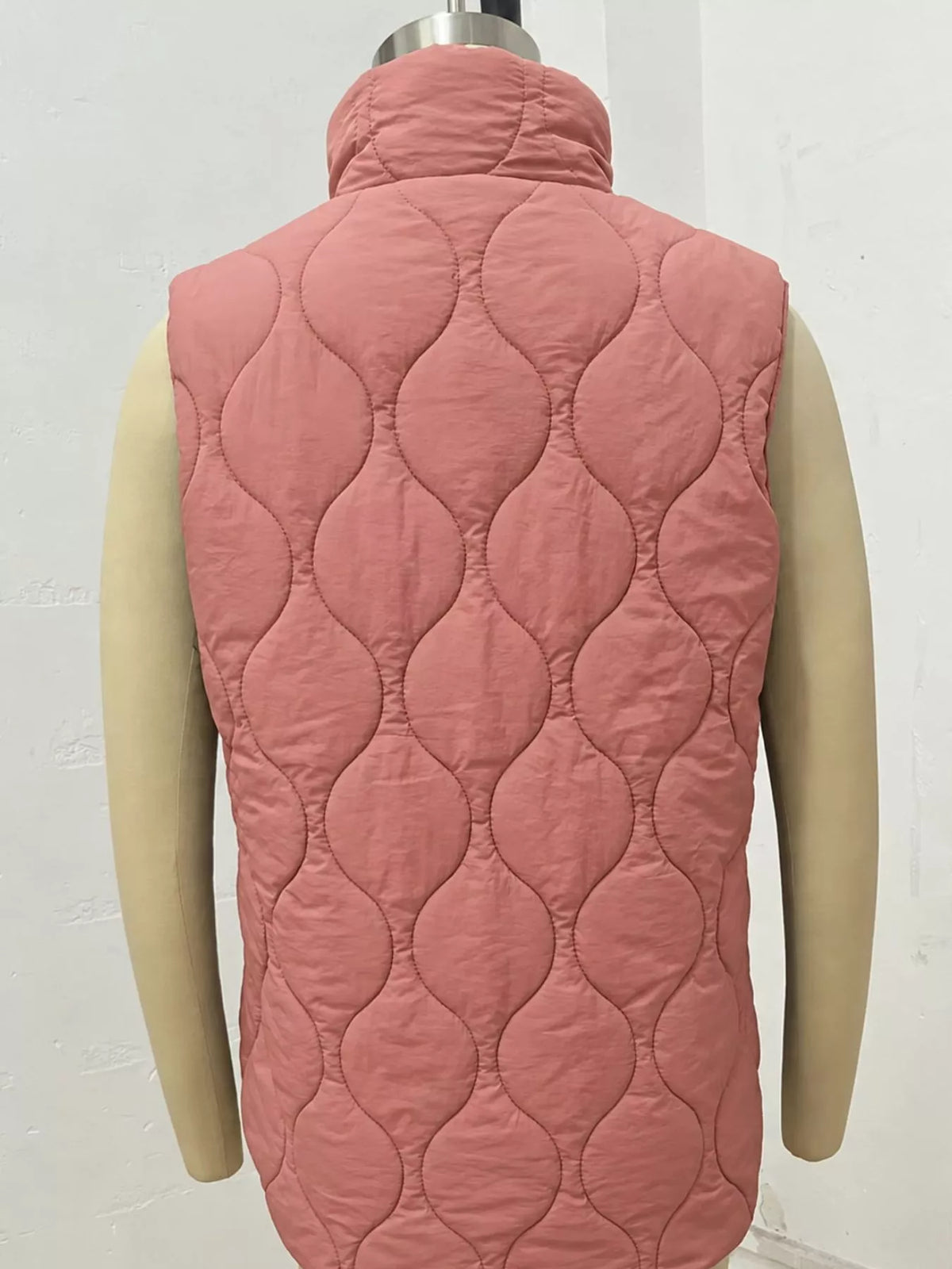 Quilted Snap-Front Vest — back view