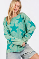 Trendsi SAGE + FIG Mineral Wash Star Pattern T-Shirt -