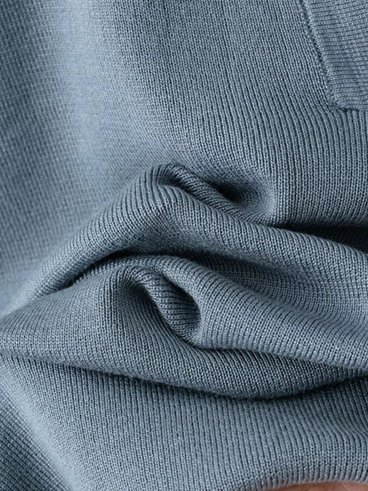 Collared Long Sleeve Knit Top and Wide-Leg Pants Sweater Set — construction details