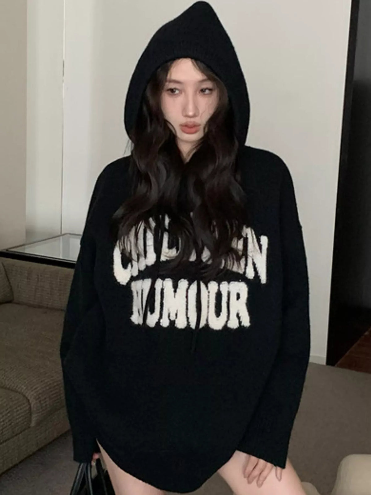 Graphic long-sleeve sweater