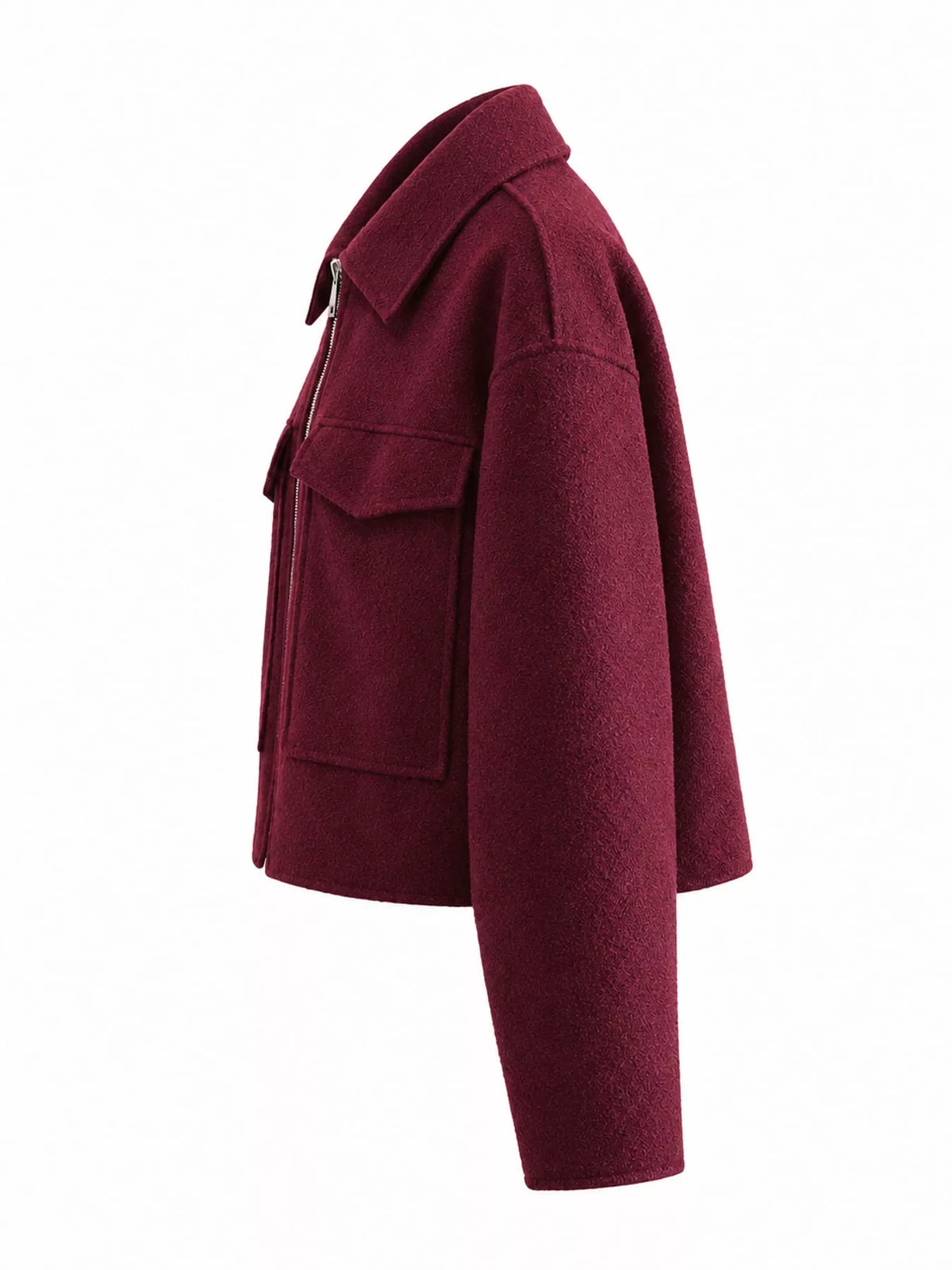Zip-Up Cropped Jacket — side view