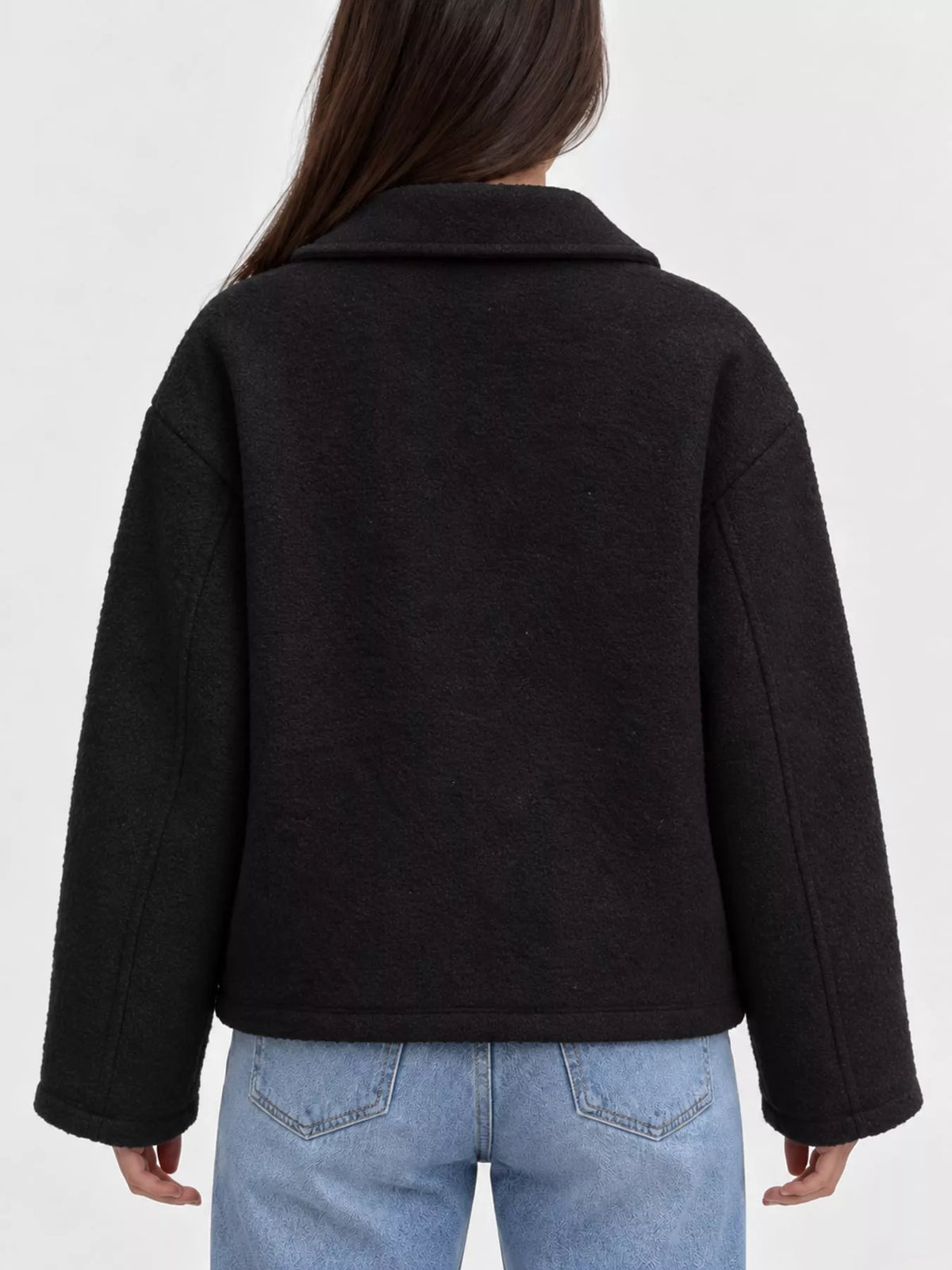 Zip-Up Cropped Jacket — back view