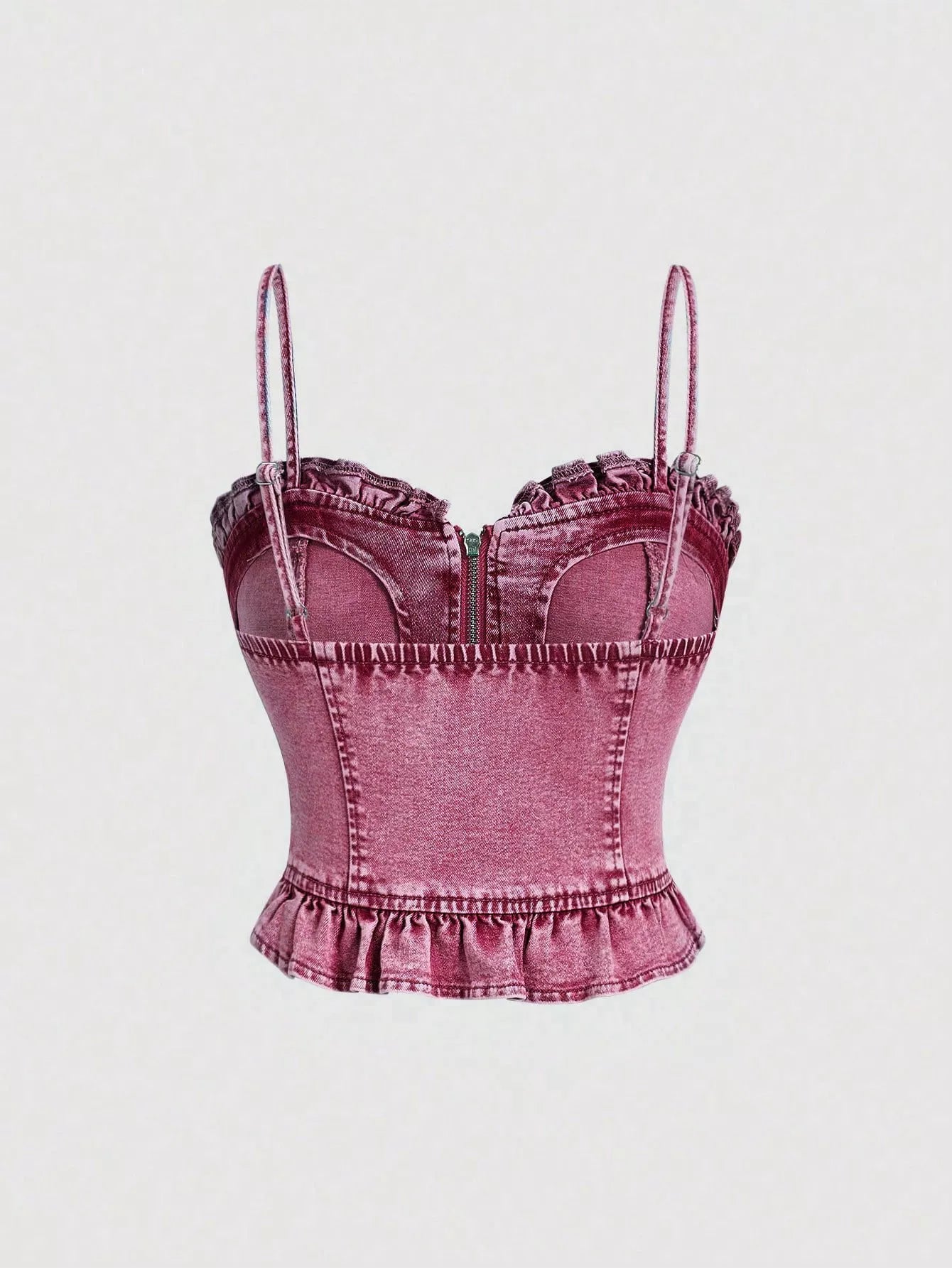 Trendsi Sweetheart Neck Denim Cami -