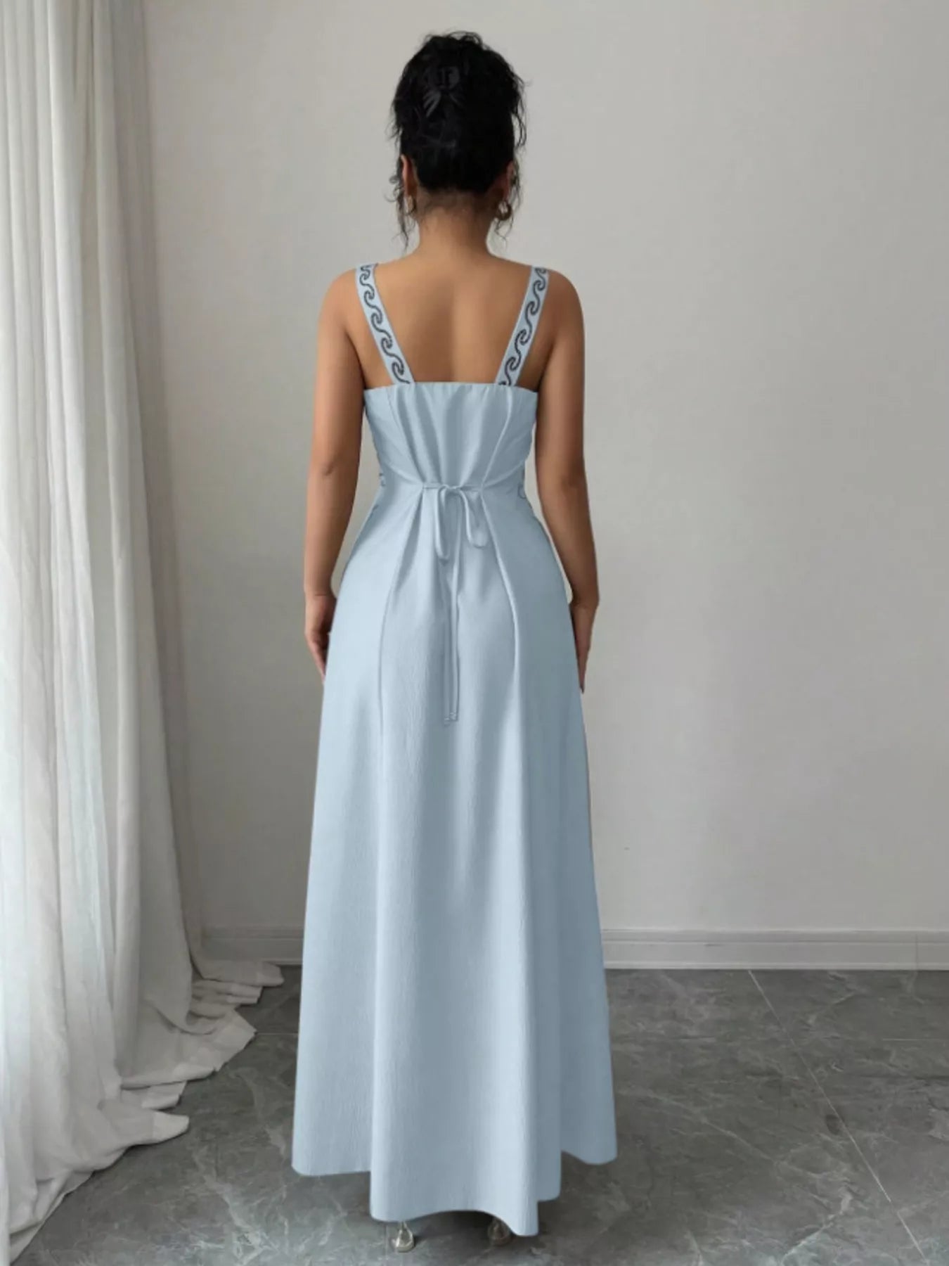 Trendsi Floral Sleeveless Maxi Dress with Side Slit -