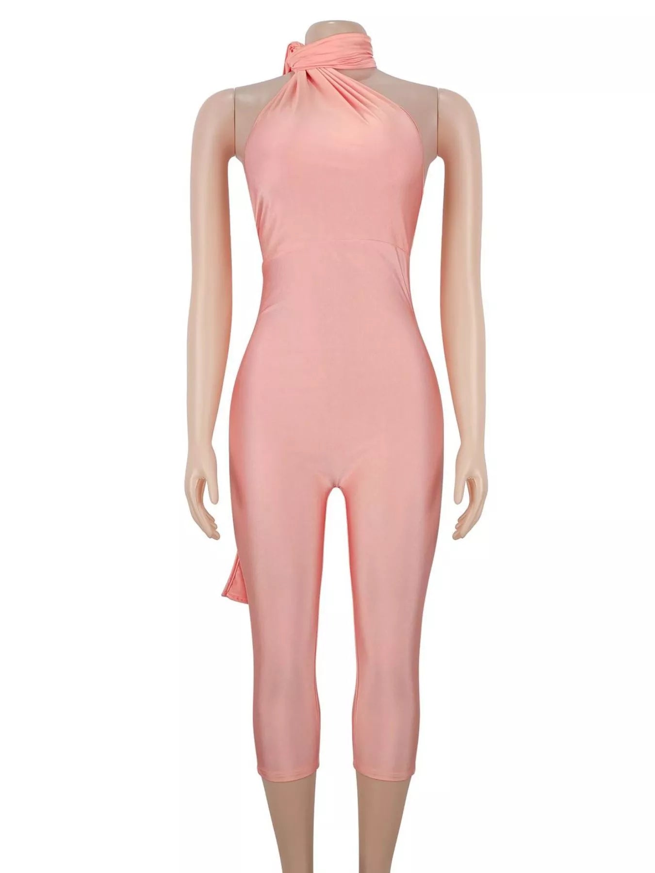 Trendsi Halter Neck Sleeveless Bodycon Jumpsuit -