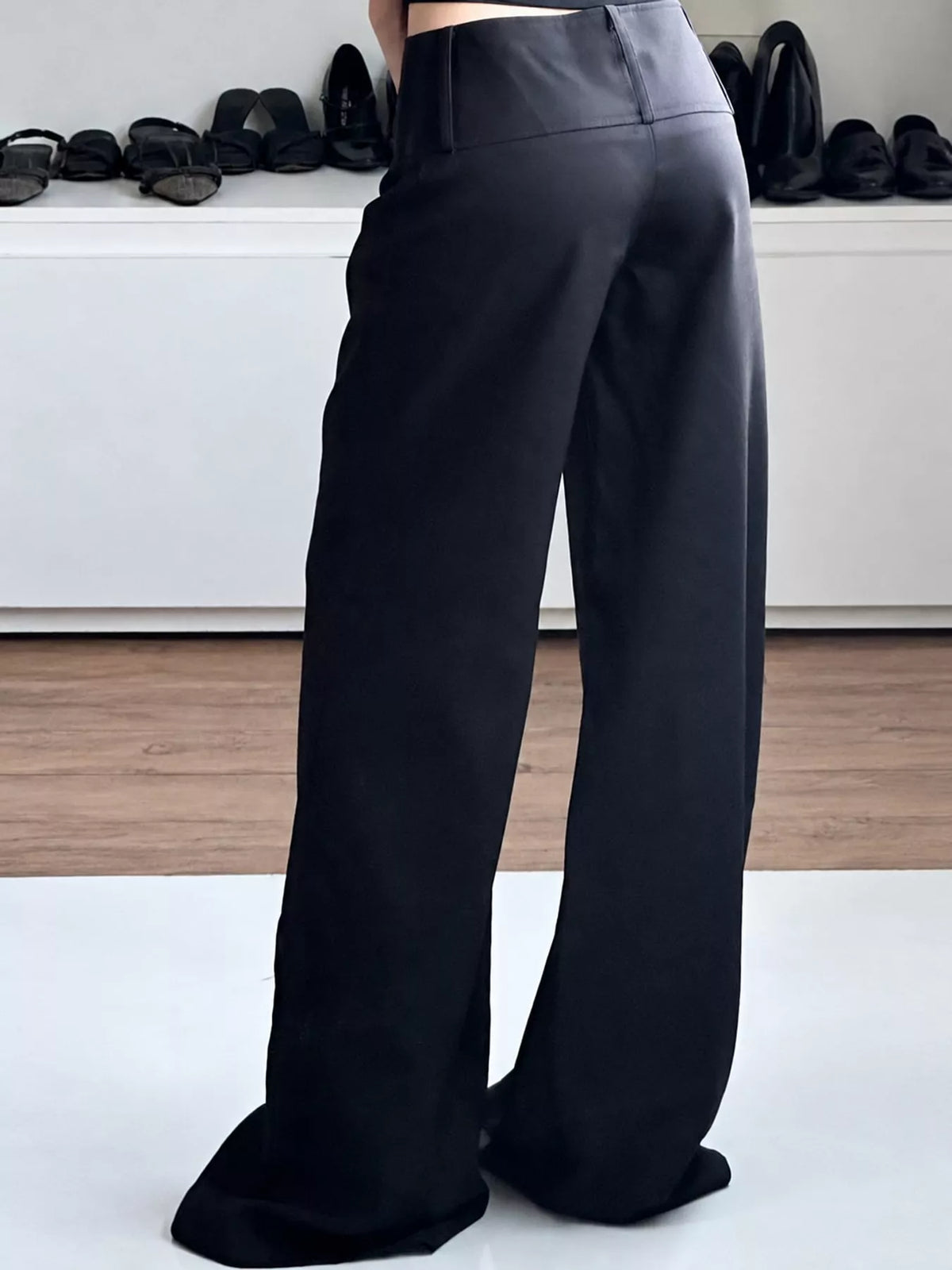 Flared pants, black back