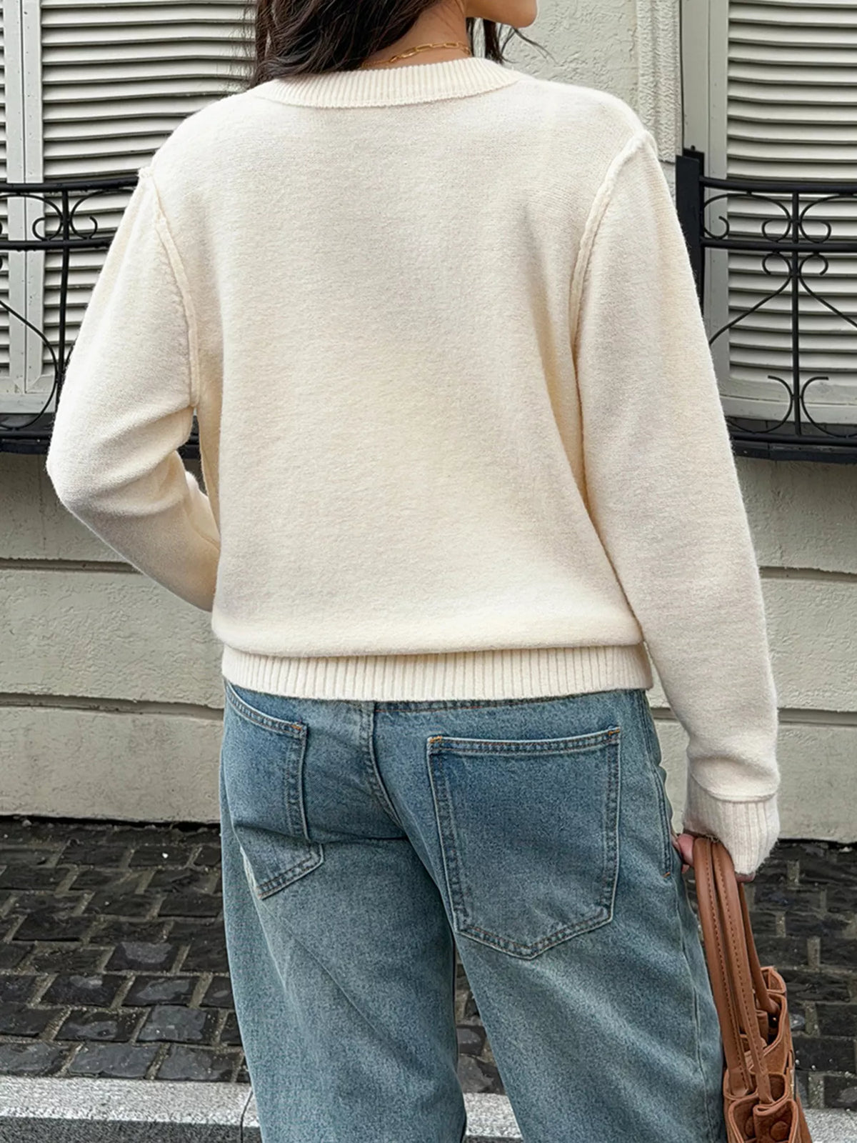 Button-down knit cardigan