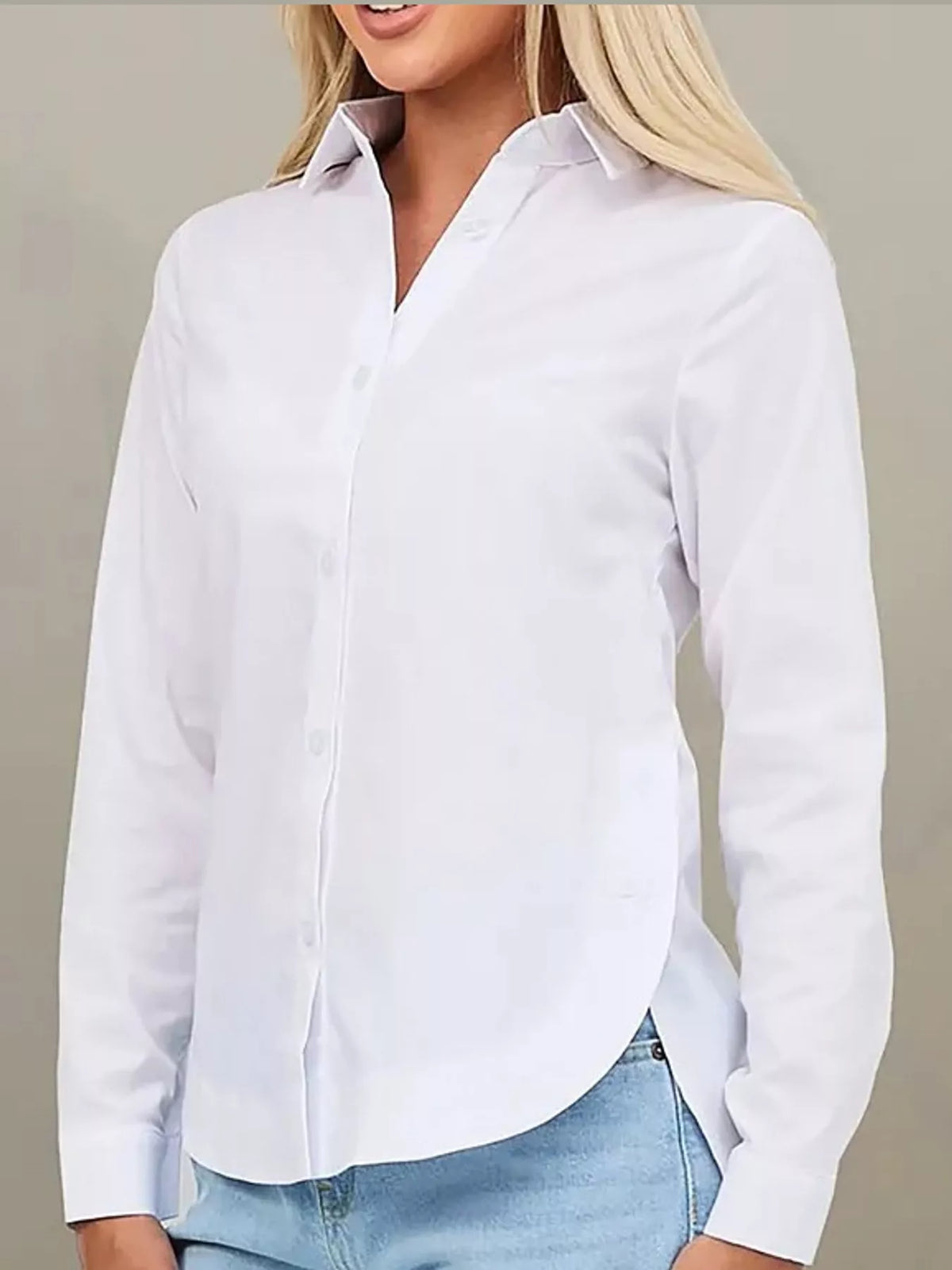 Button-Up Long Sleeve Shirt — front view