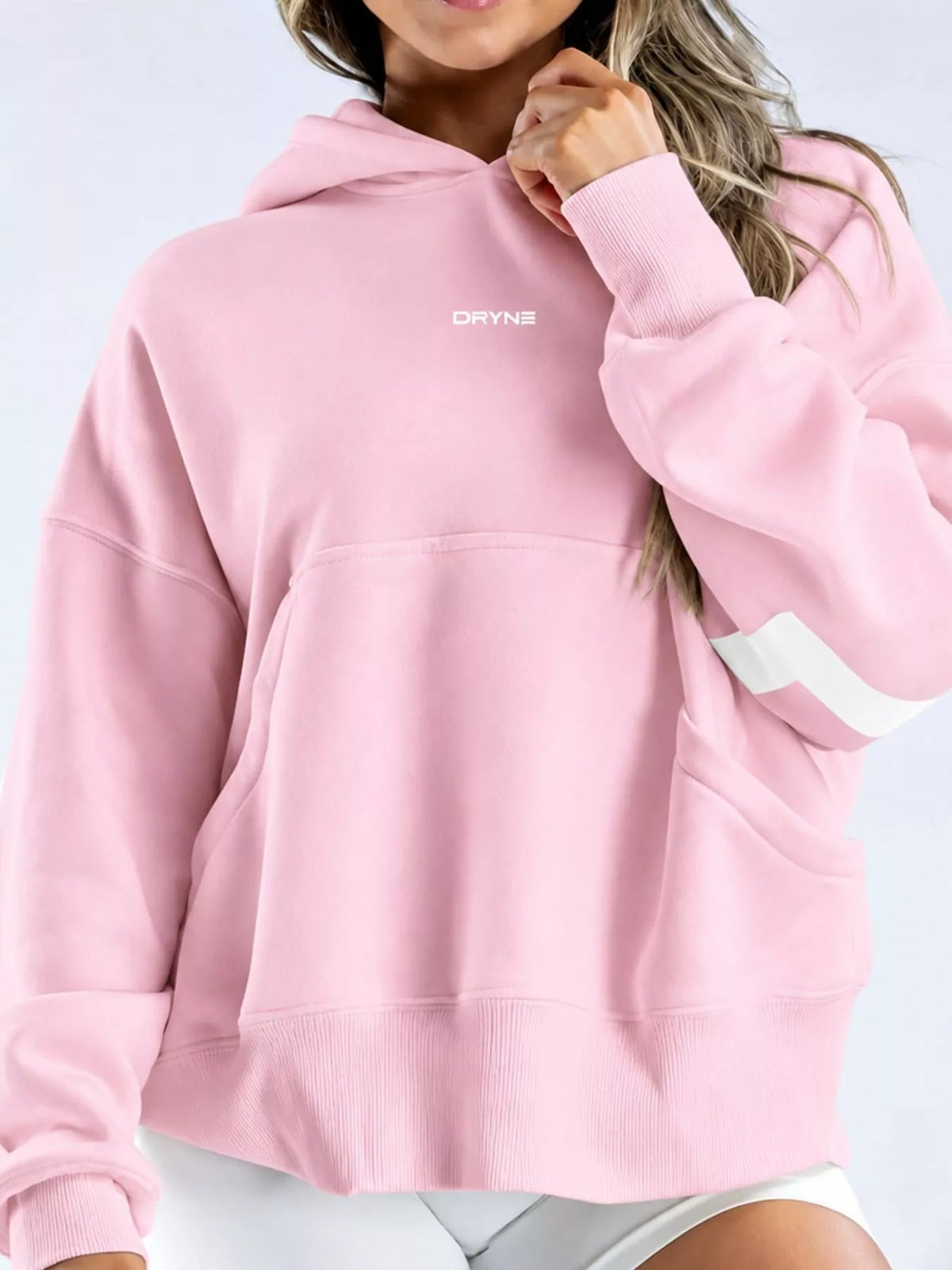 Letter-Back Kangaroo Pocket Hoodie — front view