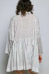 Trendsi POL Striped Relaxed Fit Shirt Dress -