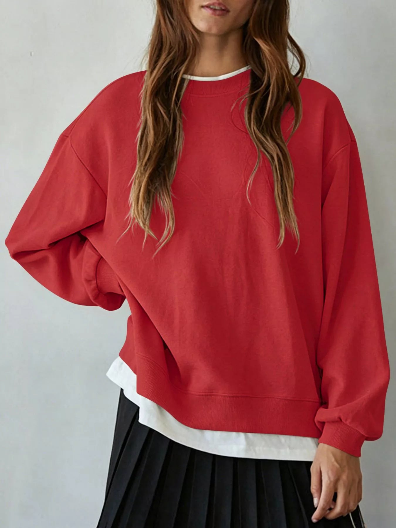Trendsi Oversized Crew Neck Sweatshirt -