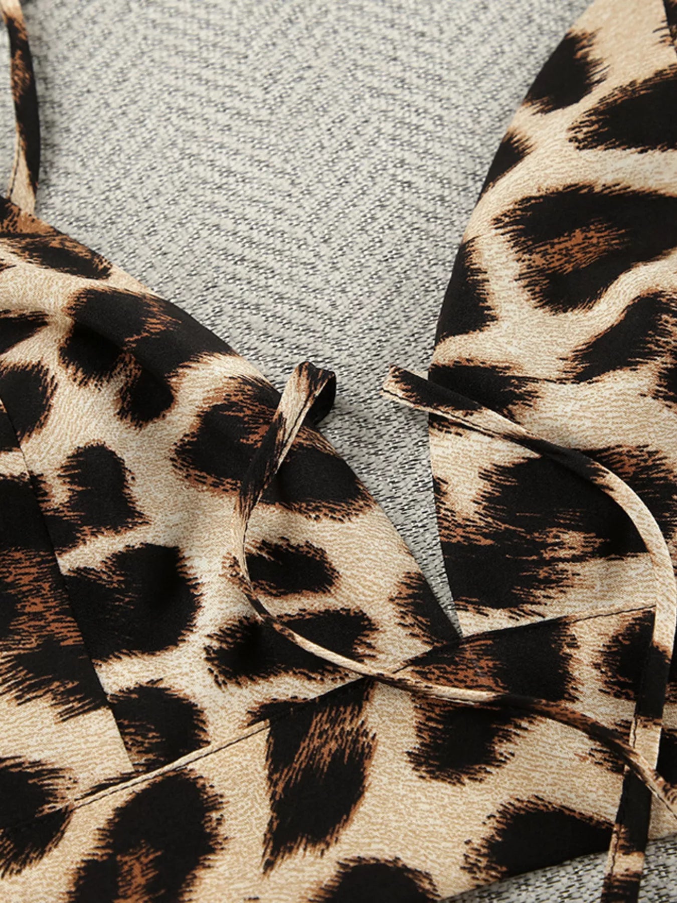 Trendsi Leopard Cami & Cardigan and Shorts Three-Piece Lounge Set -