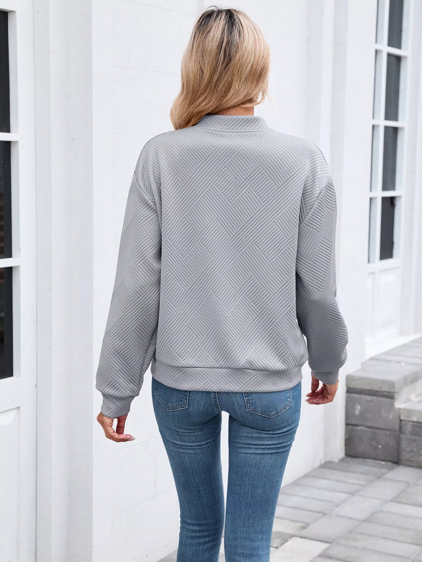 Trendsi Textured Zip Up Jacket -