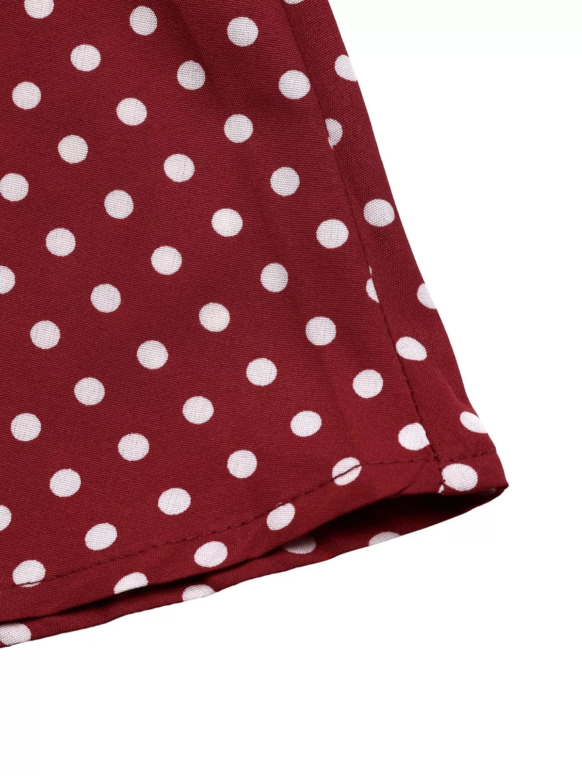 Trendsi Square Neck Polka Dot Long Sleeve Maxi Dress -