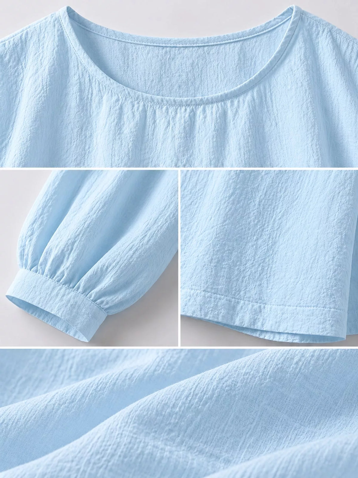 Loose Fit Long Sleeve Blouse — construction details